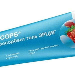Алесорб энтеросорбент гель эрциг для приема внутрь клубника 180г