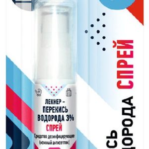 Леккер перекись водорода спрей для наружного применения 3% 30мл