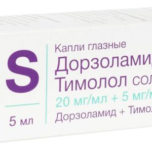 Дорзоламид+тимолол солофарм 20 мг/мл+5 мг/мл 5мл капли глазные