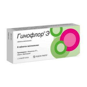 Гинофлор э 6 шт. таблетки вагинальные
