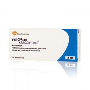Реквип модутаб 2мг 28 шт. таблетки пролонгированного действия покрытые пленочной оболочкой