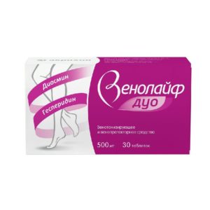 Венолайф дуо 500мг 30 шт. таблетки покрытые пленочной оболочкой
