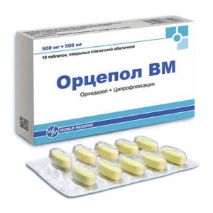 Орцепол вм 500мг+500мг 10 шт. таблетки покрытые оболочкой