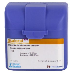 Сталораль аллерген клещей 300 ир/мл 10мл 2 шт. + 10 ир/мл 10мл 1 шт. капли подъязычные флакон с дозатором набор