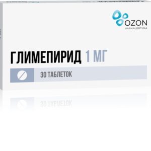 Глимепирид 1мг 30 шт. таблетки