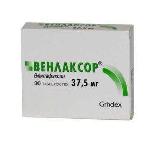 Венлаксор 37,5мг 30 шт. таблетки
