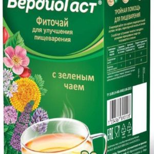 Вердиогаст фиточай с зеленым чаем 1,5г 20 шт.