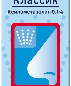 Тизин классик спрей назальный от насморка дозированный 0.1%, флакон 10 мл