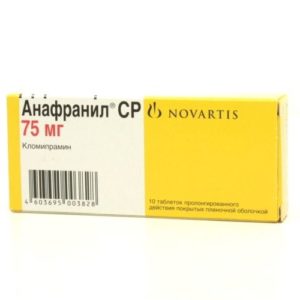 Анафранил ср 75мг 10 шт. таблетки пролонгированного действия, покрытые пленочной оболочкой