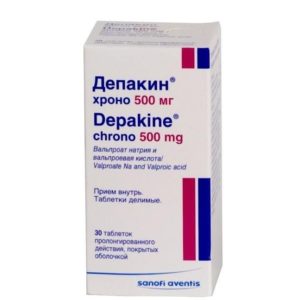 Депакин хроно 500мг 30 шт. таблетки пролонгированного действия покрытые оболочкой