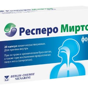 Респеро миртол форте 300мг 20 шт. капсулы кишечнорастворимые