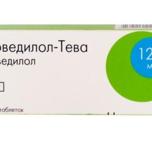 Карведилол-тева 12,5мг 30 шт. таблетки