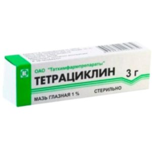 Тетрациклин 1% 3г мазь глазная татхимфарм