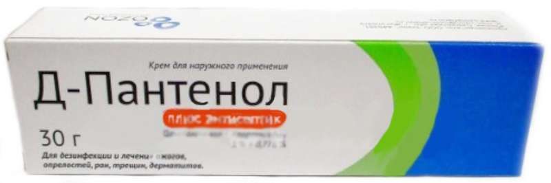 Д-пантенол плюс антисептик 30г крем для наружного применения .
