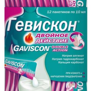 Гевискон двойное действие 10мл 12 шт. суспензия мята