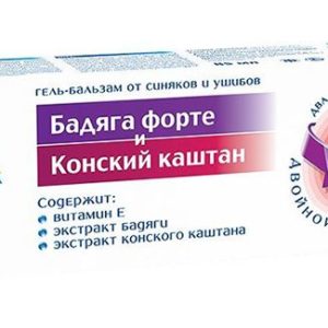 Натура медика бадяга форте и конский каштан 85мл гель-бальзам твинс тэк