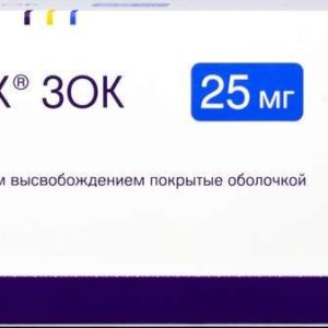 Беталок зок 25мг 14 шт. таблетки с замедленным высвобождением покрытые